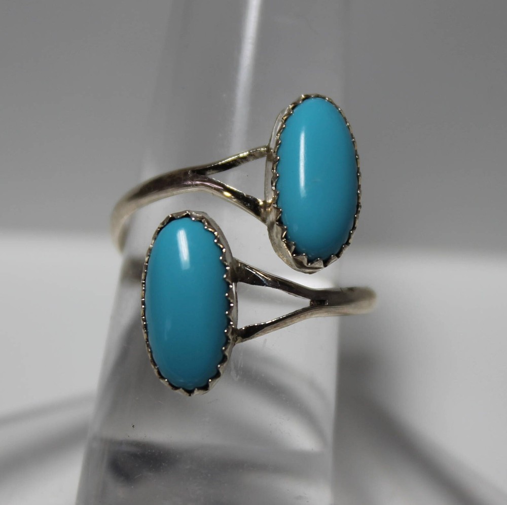 Turquoise and Sterling Silver Adjustable Ring
