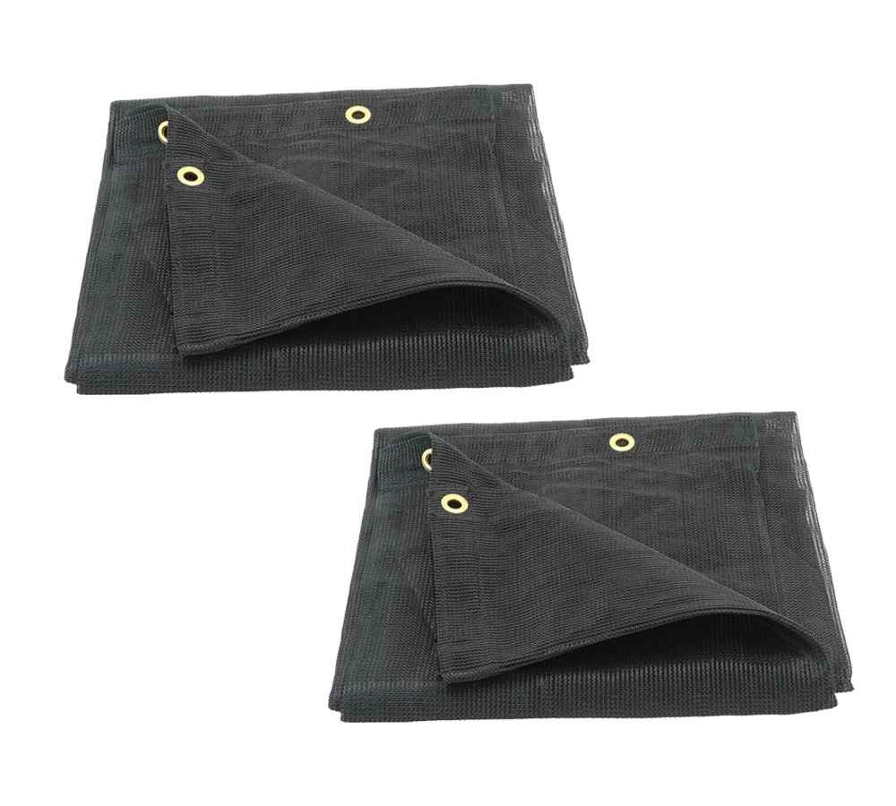 (2 Pack) 8' x 10' Black Mesh Tarp, 90% Shade