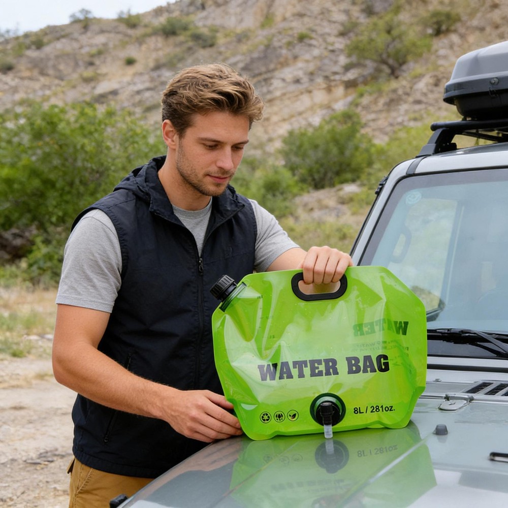 Camping Water Container 8L Leakproof Foldable Pouch Water Container