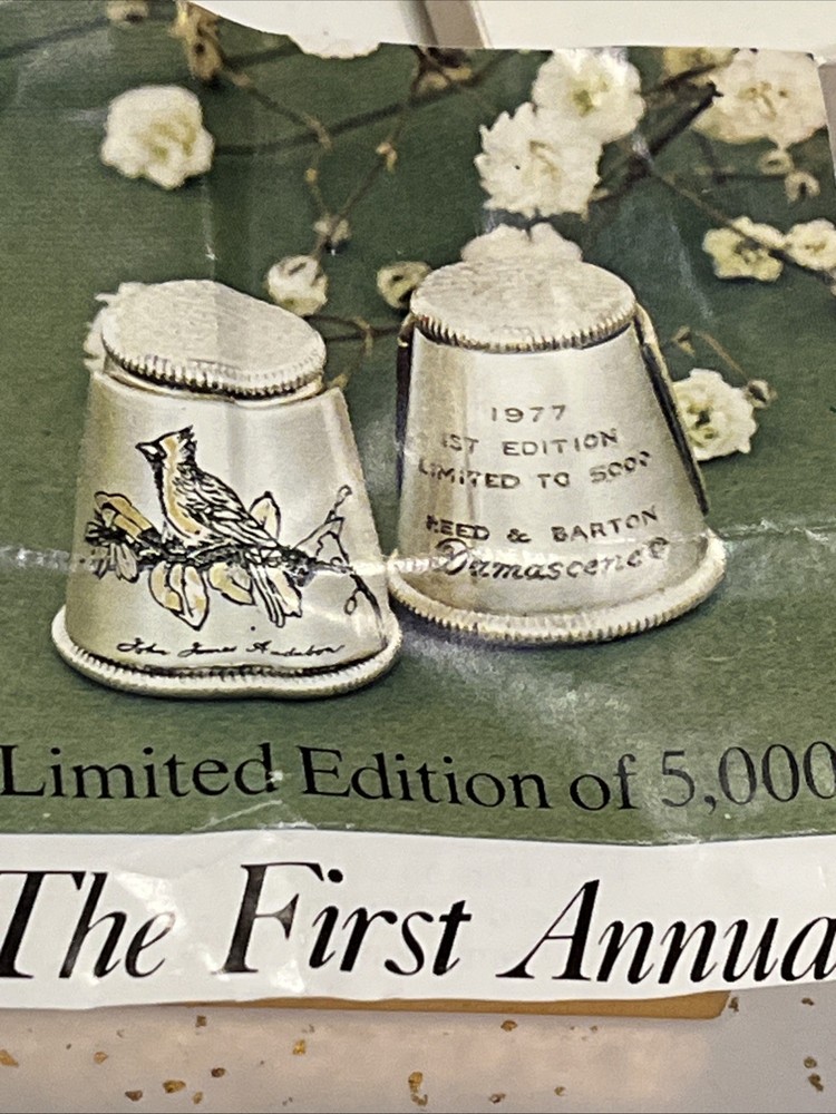 Reed & Barton Damascene Thimble - 1977 Limited First Edition Sterling Silver