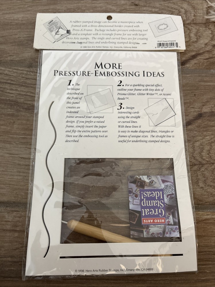Hero Arts Press A Frame III Rectangle Shape Embossing Card Making Craft 1996