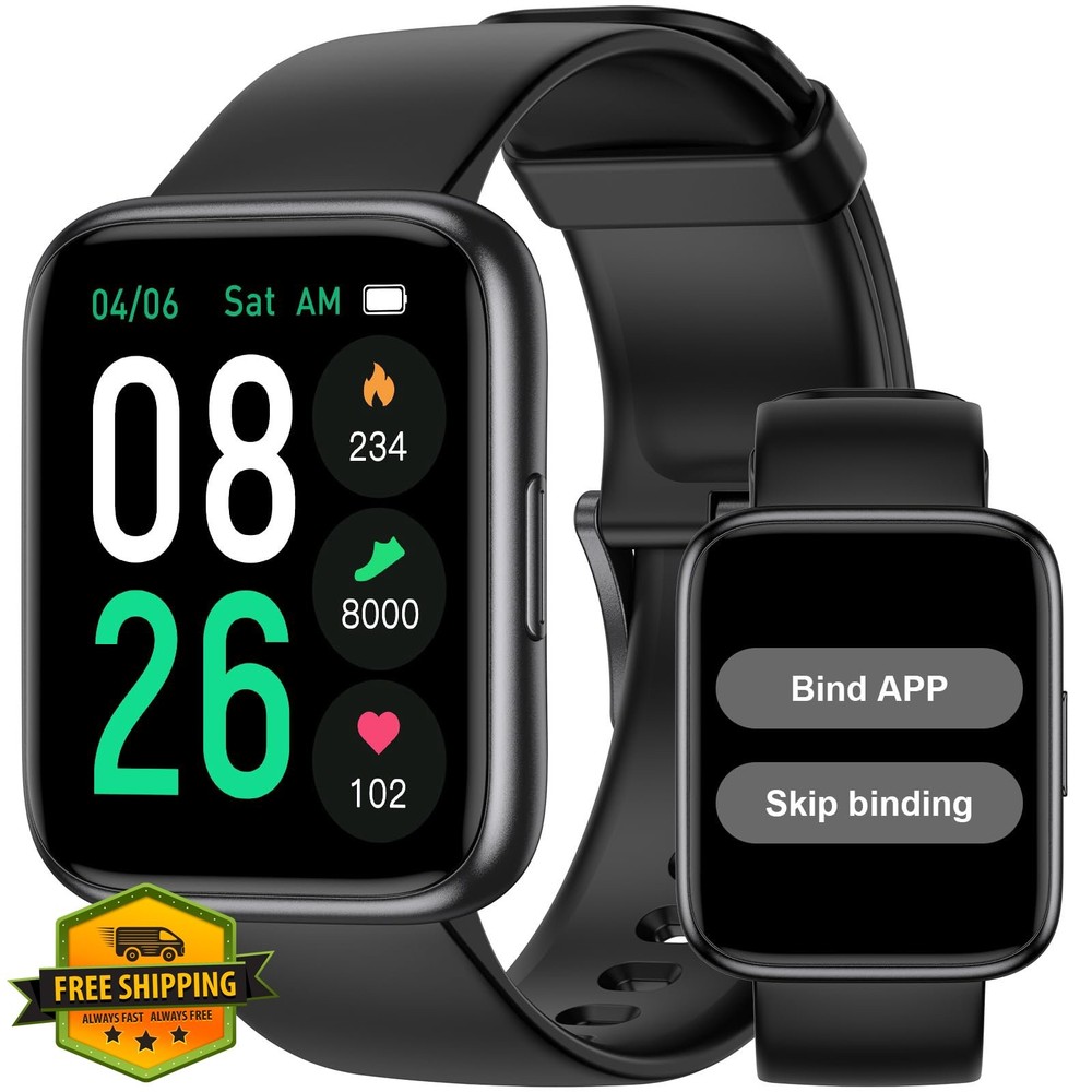 Pautios Pedometer Watch Senior Friendly Waterproof Step Tracker
