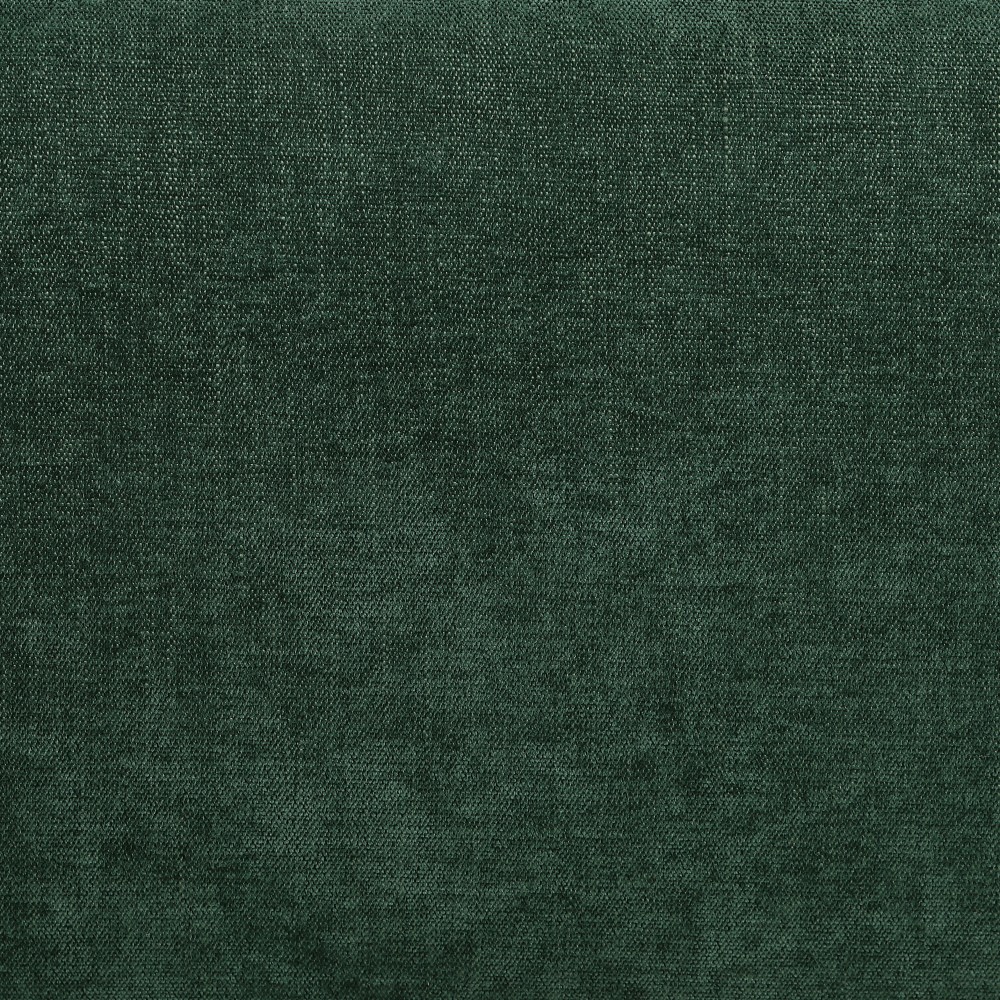 68.5" Green Chenille Sectional Sofa, Iron Frame, Split Back, Square Arms