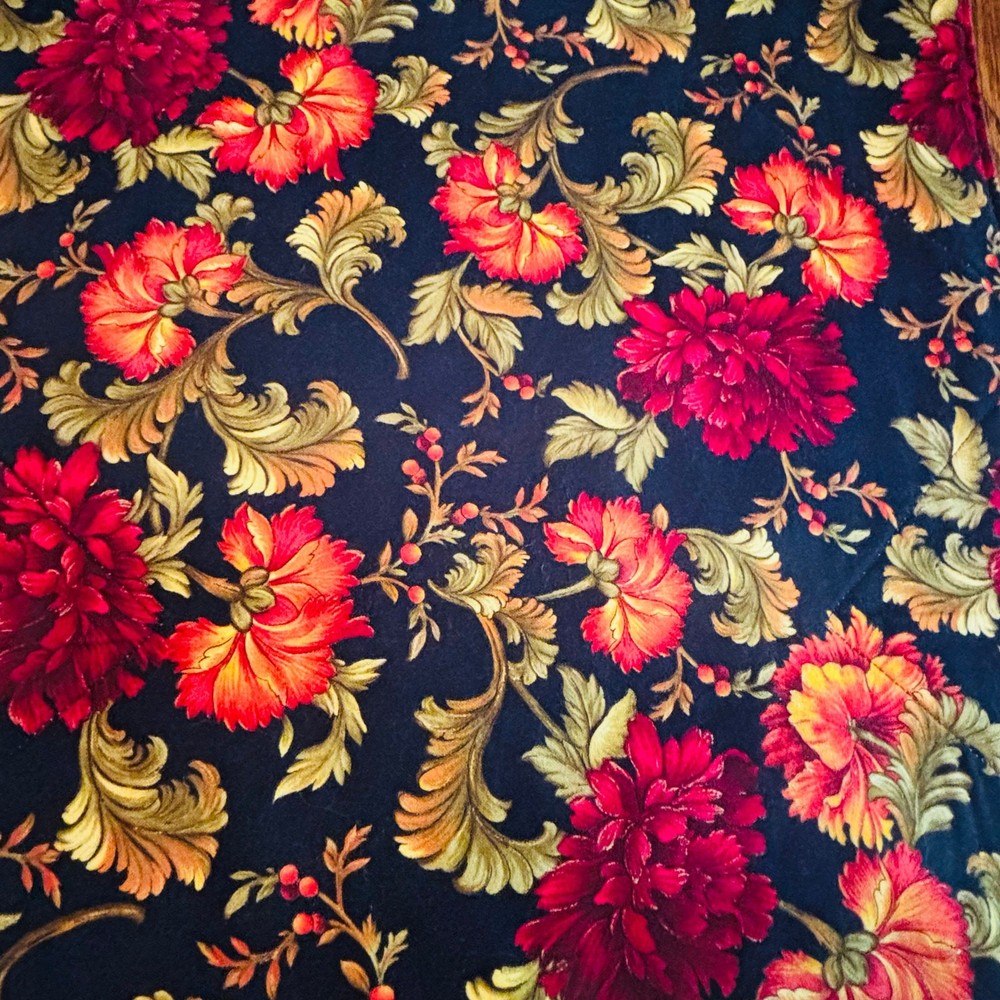 Handmade Table Runner Two Sided Quilted Fall Autumn Theme FLAWED 41” x 14”