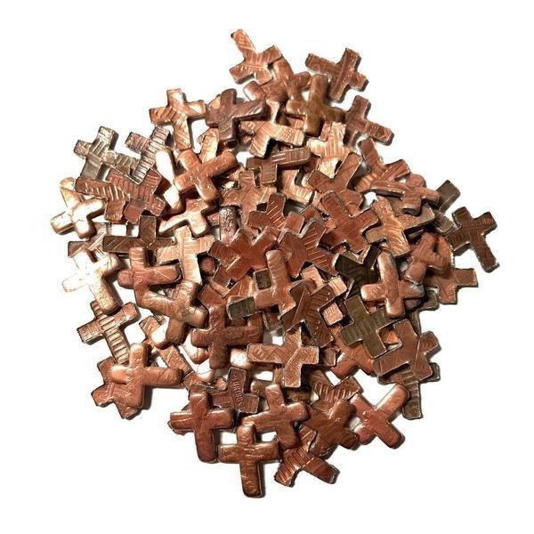24 Crosses cut from pennies