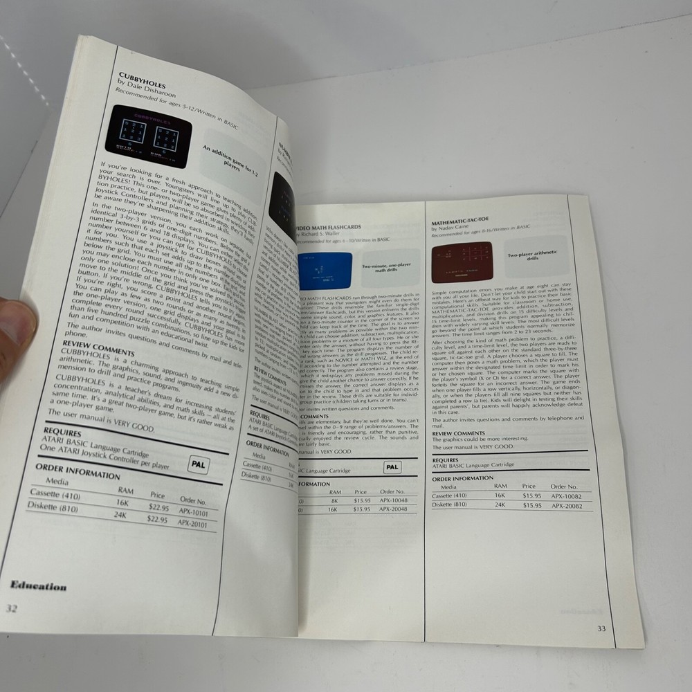 Atari Program Exchange Winter 1982-1983 Software Catalog APX