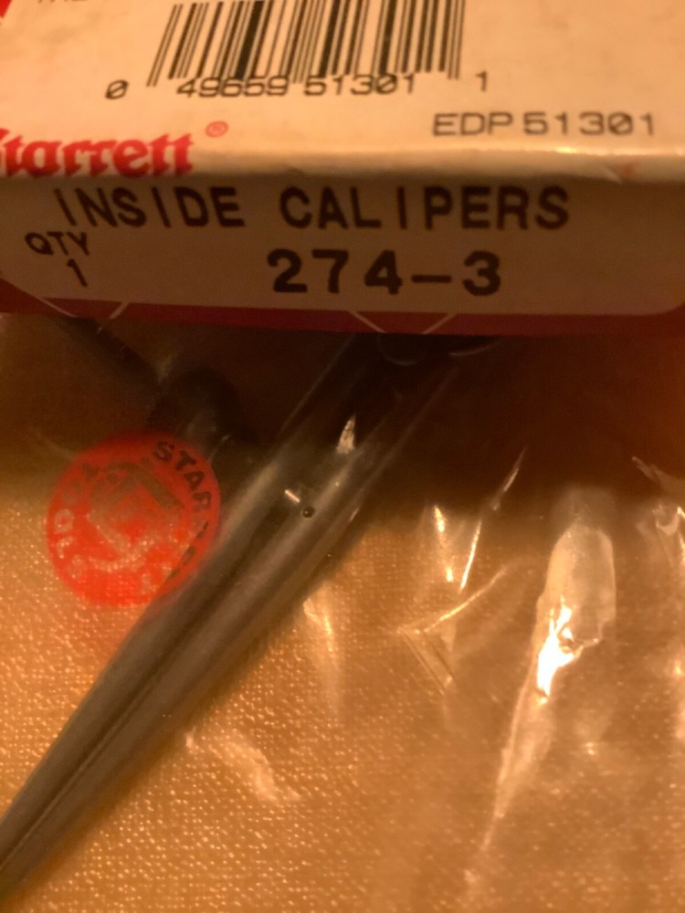 STARRETT 274-3 Inside Spring Caliper, 3" / 75mm EDP # 51301