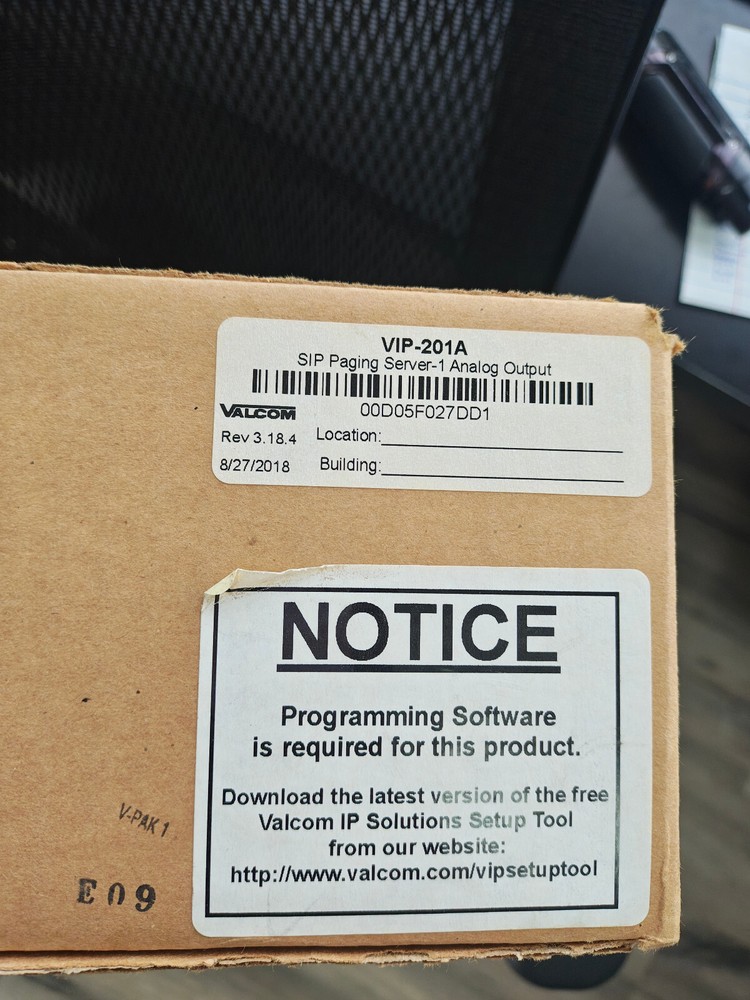 Valcom PagePro VIP 201A Paging System