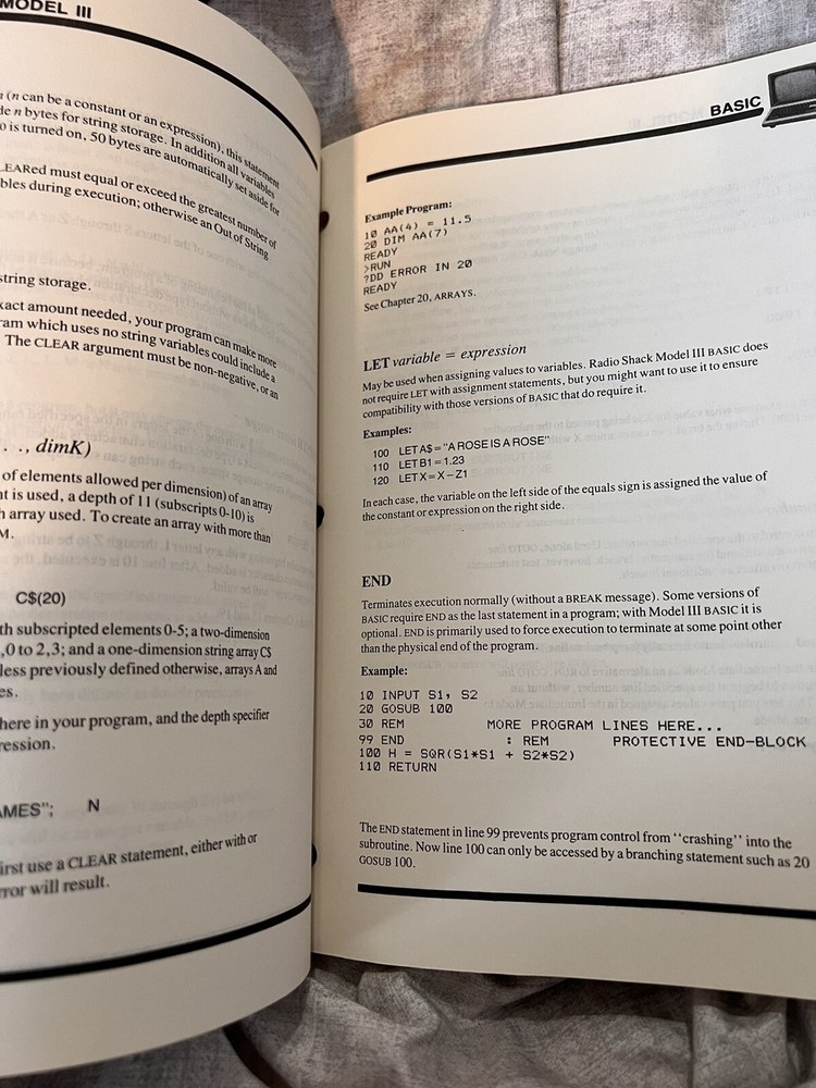 TRS-80 Book: TRS-80 Model III Operation and BASIC Reference Manual