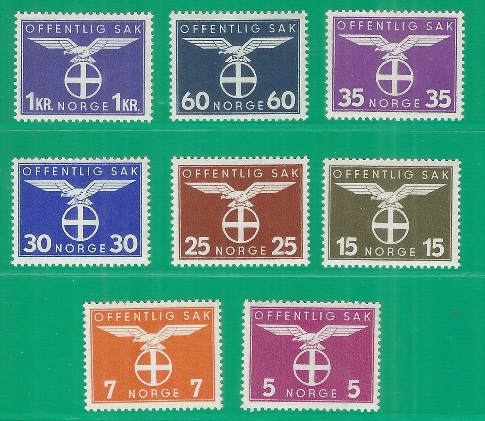 NORWAY 1942 mint stamps MLH