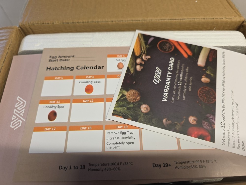 Innsky Incubators for Hatching Eggs,12 Egg Incubator with Automatic Egg...