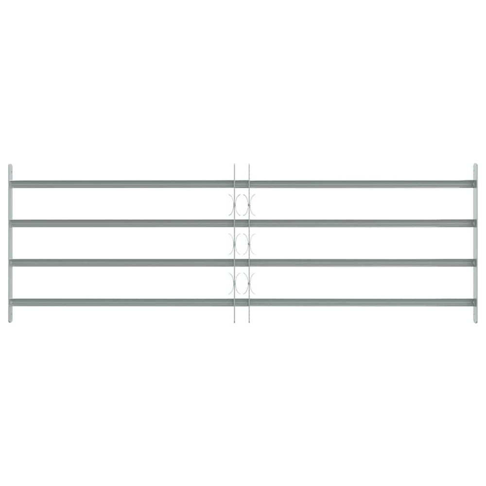 Window Security Bars Extendable Window Guard Grill Galvanized Steel vidaXL