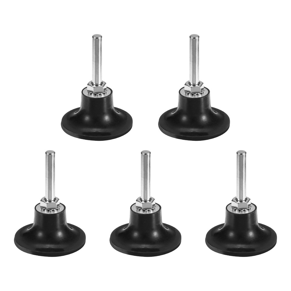 5Pcs 2" Disc Pad Holder Quick Change Discs 1/4" Shank Mandrel, Black