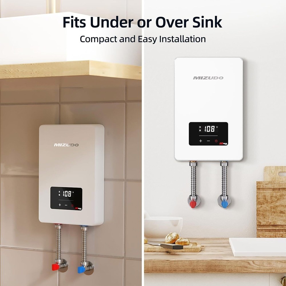 MIZUDO 6500W Tankless Water Heater Electric 240V On Demand Hot Water Boiler