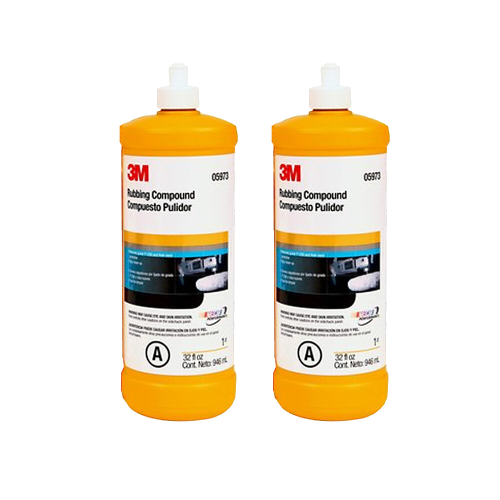 2ct 1 qt 3M Rubbing Compound 05973 - Car Scratch, Water Spot & Oxidation Remover