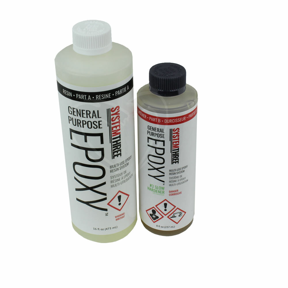 System 3 #0103K40 #3 1.5pt General Purpose Dark Amber Epoxy Kit