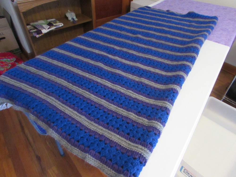 Handmade Crochet Afgan/blanket- 60" X 72" Super warm!