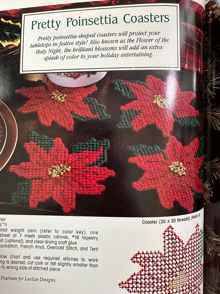 Plastic Canvas Project Book Christmas In Plastic Canvas 70 Projects Crafts EUC