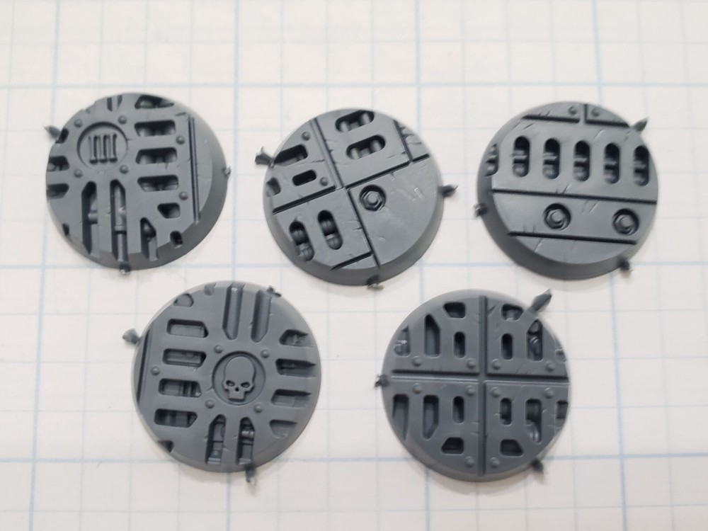 Warhammer 40k Boarding Action Bits Void War Deck Grill 25mm Round Base x5 25A