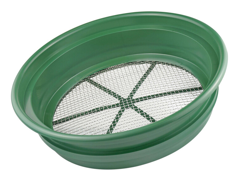 CLASSIFIER SIFTING PAN | 1/4" | STAINLESS STEEL SCREEN EARTH SIFTER STACKABLE