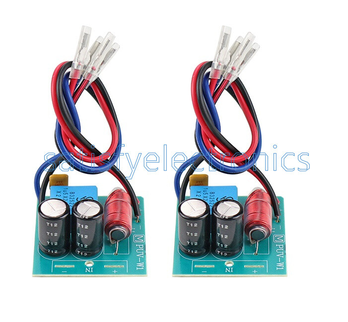 2PCS 60W 2 Way Speaker Crossover Board Bass Tweeter Frequency Divider NEW
