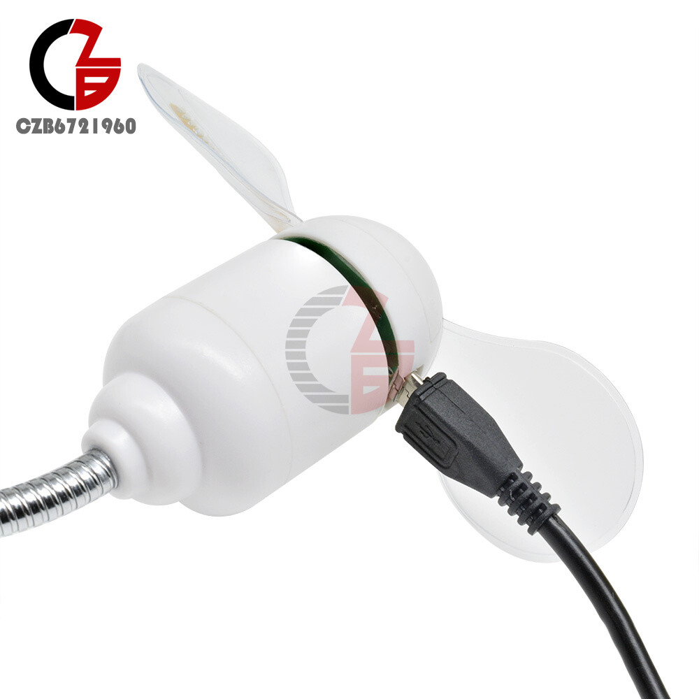 Mini USB LED Fan Powered Cooling Flashing Real Time Display Function