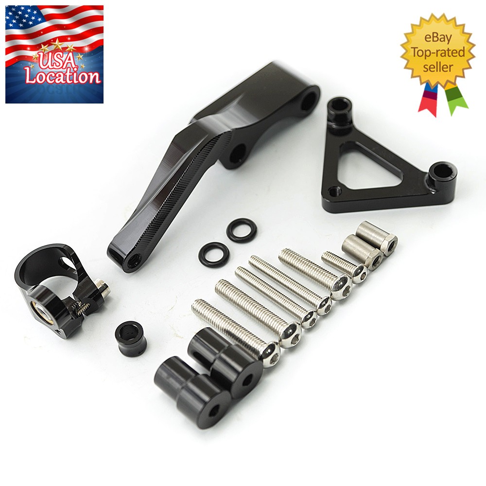 For Ducati Monster 696 Blue Steering Damper Stabilizer Bracket Mounting Kit Set