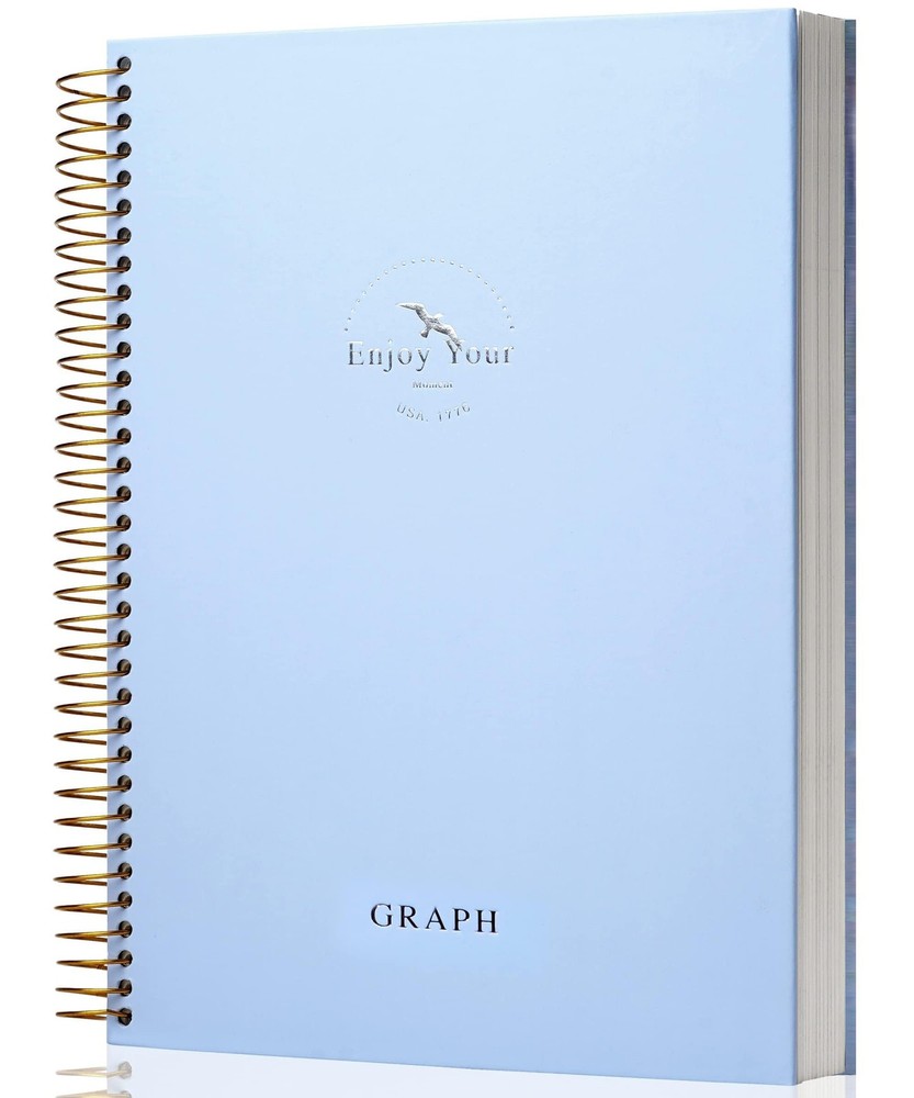 FLYING EAGLE 8.5 x 11 Large Graph Notebook Journal Spiral Graph, Blue
