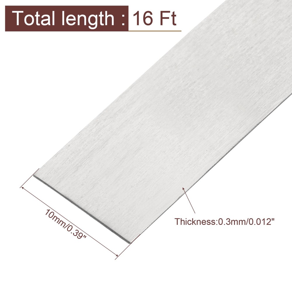 Flat Heater Wire 16.4 Ft 10mm Width 0.3mm Thick for Heating Elements