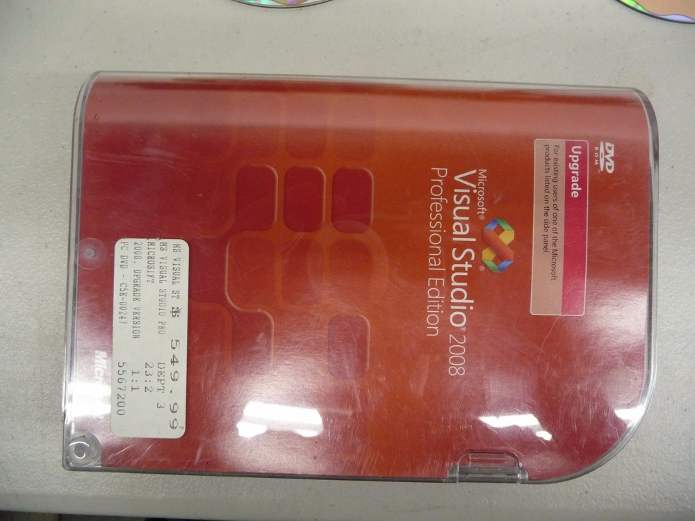 Microsoft Visual Studio Professional 2008 SQL 2005 Dev Full Ver w' Upgrade BONUS