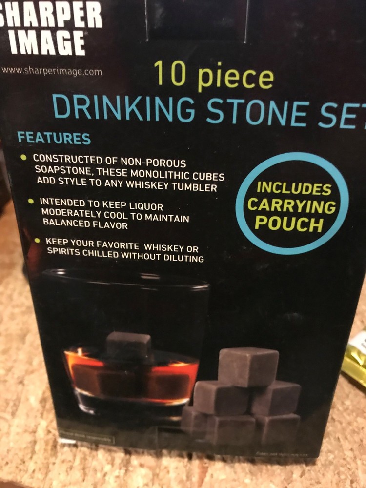 Drinking Stone Set ------10 Piece ---SHARPER IMAGE