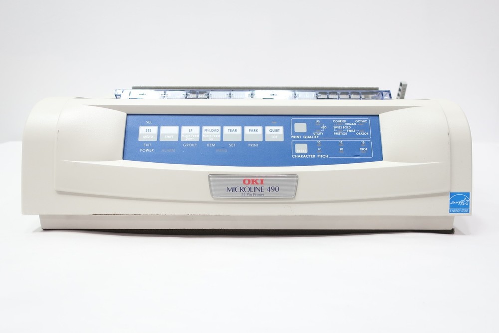 Oki 490 D22220A Microline 490 Dot Matrix Printer 120v-ac