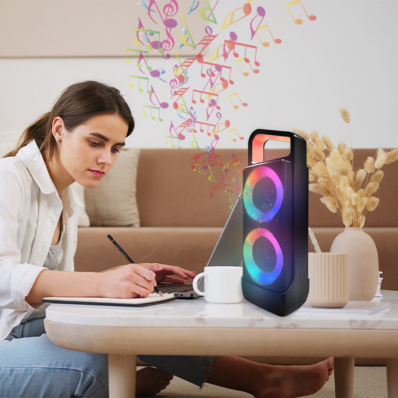 SING-E ABS-2202 Multimedia Bluetooth Portable Speaker with RGB Lighting NEW