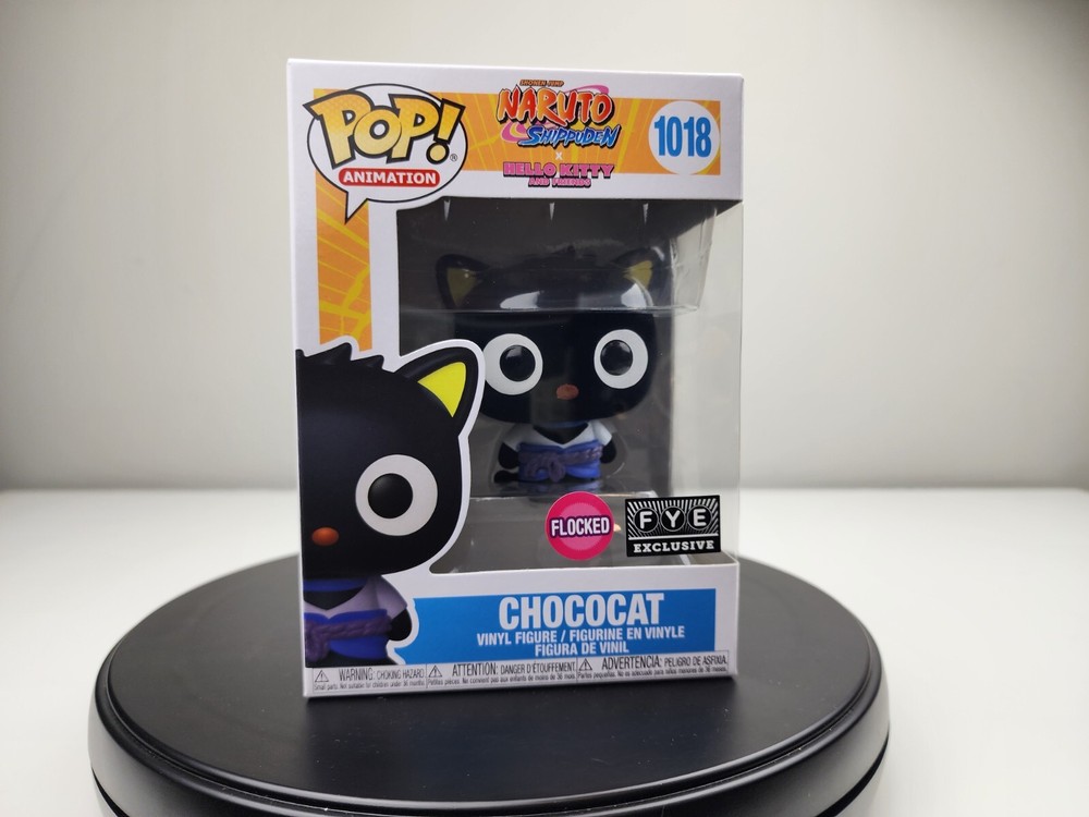 Funko Pop Naruto & Hello Kitty- Chococat 1018 FLOCKED, FYE EXCLUSIVE VAULTED