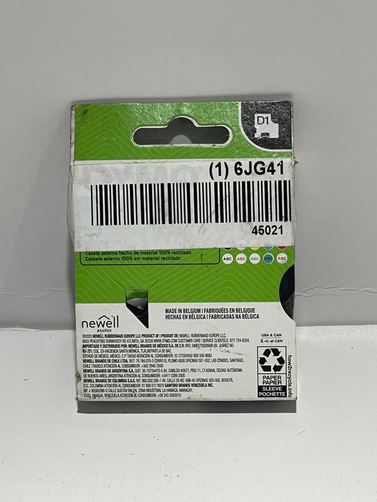 DYMO 45021 High-Performance Permanent Self-Adhesive D1