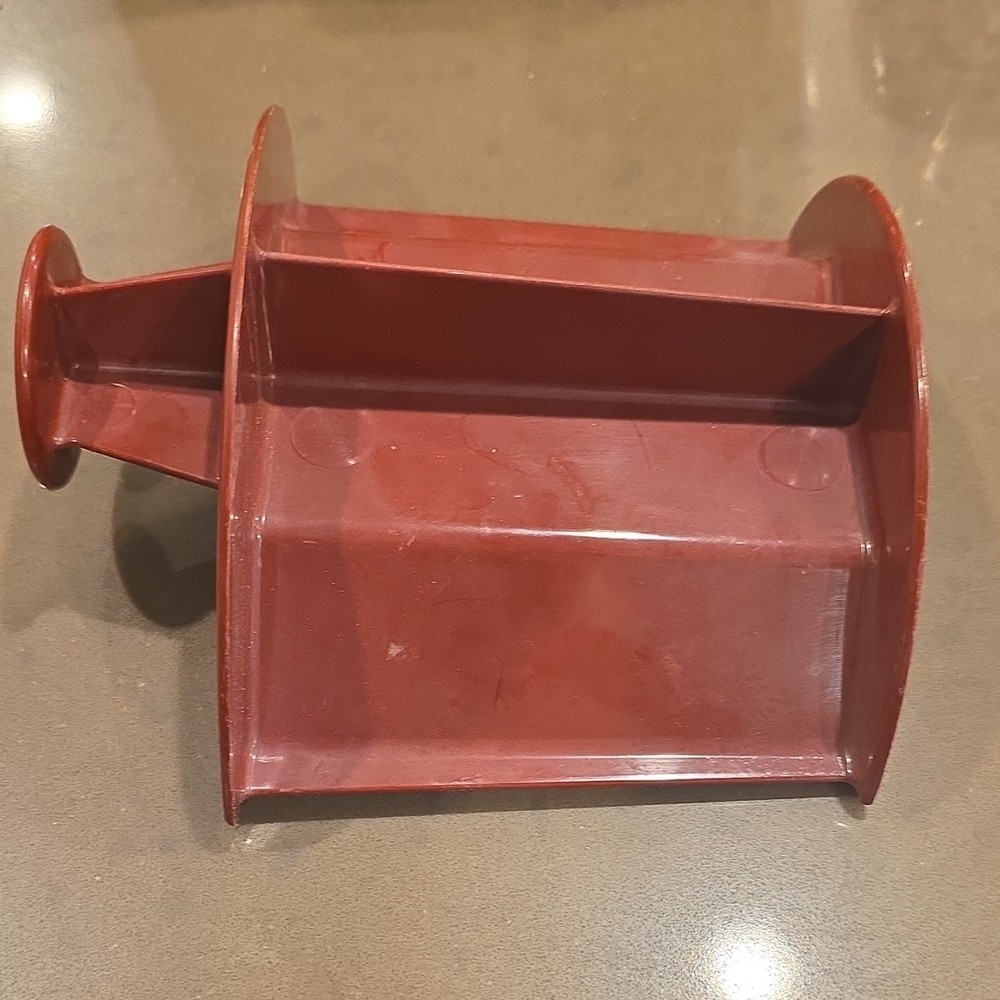 Red Plastic Commercial Food Processor Pusher Chute Dispenser Accessory Part