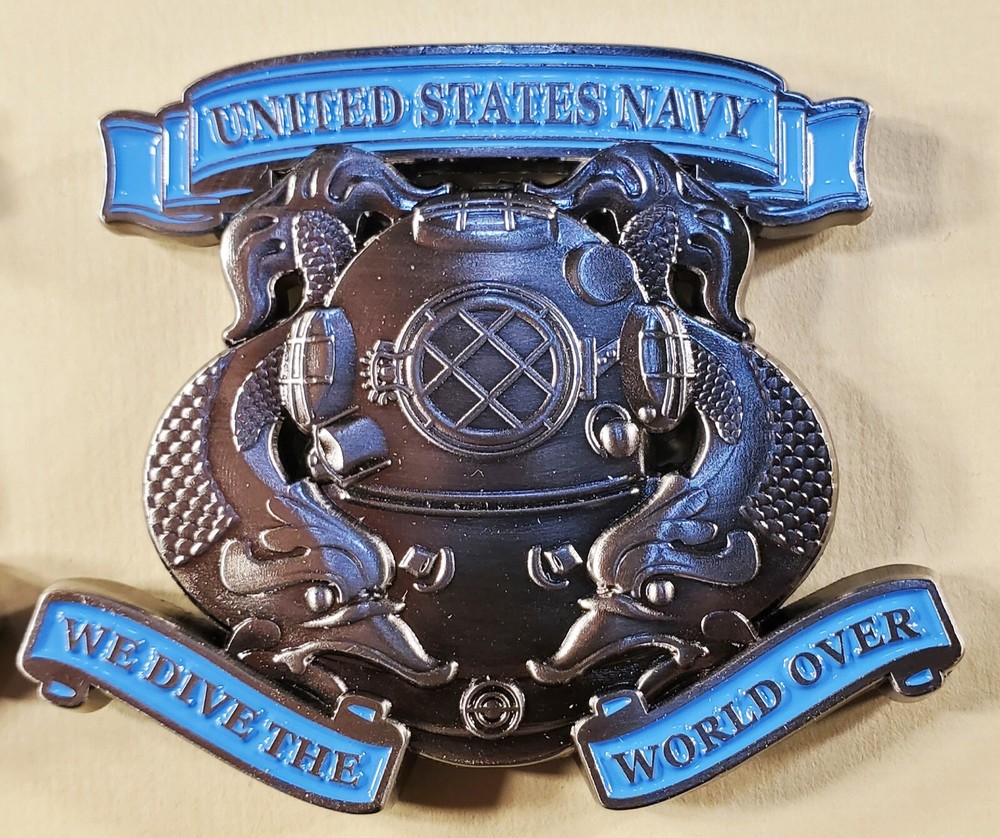 US NAVY FIRST CLASS DIVER 2" COMMEMORATIVE CHALLENGE COIN 127