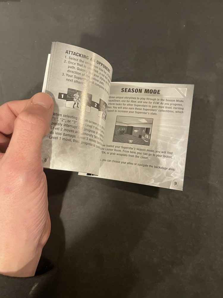 smackdown vs raw 2008 ds Manual only