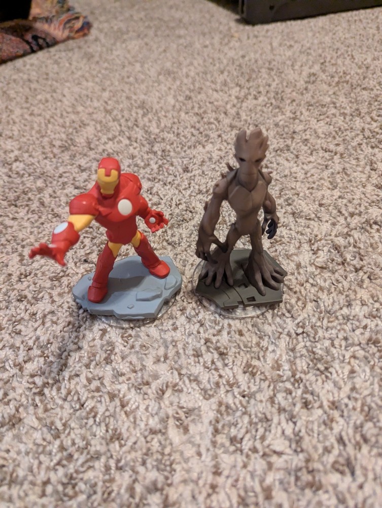 Disney Infinity Iron Man And Groot Figures