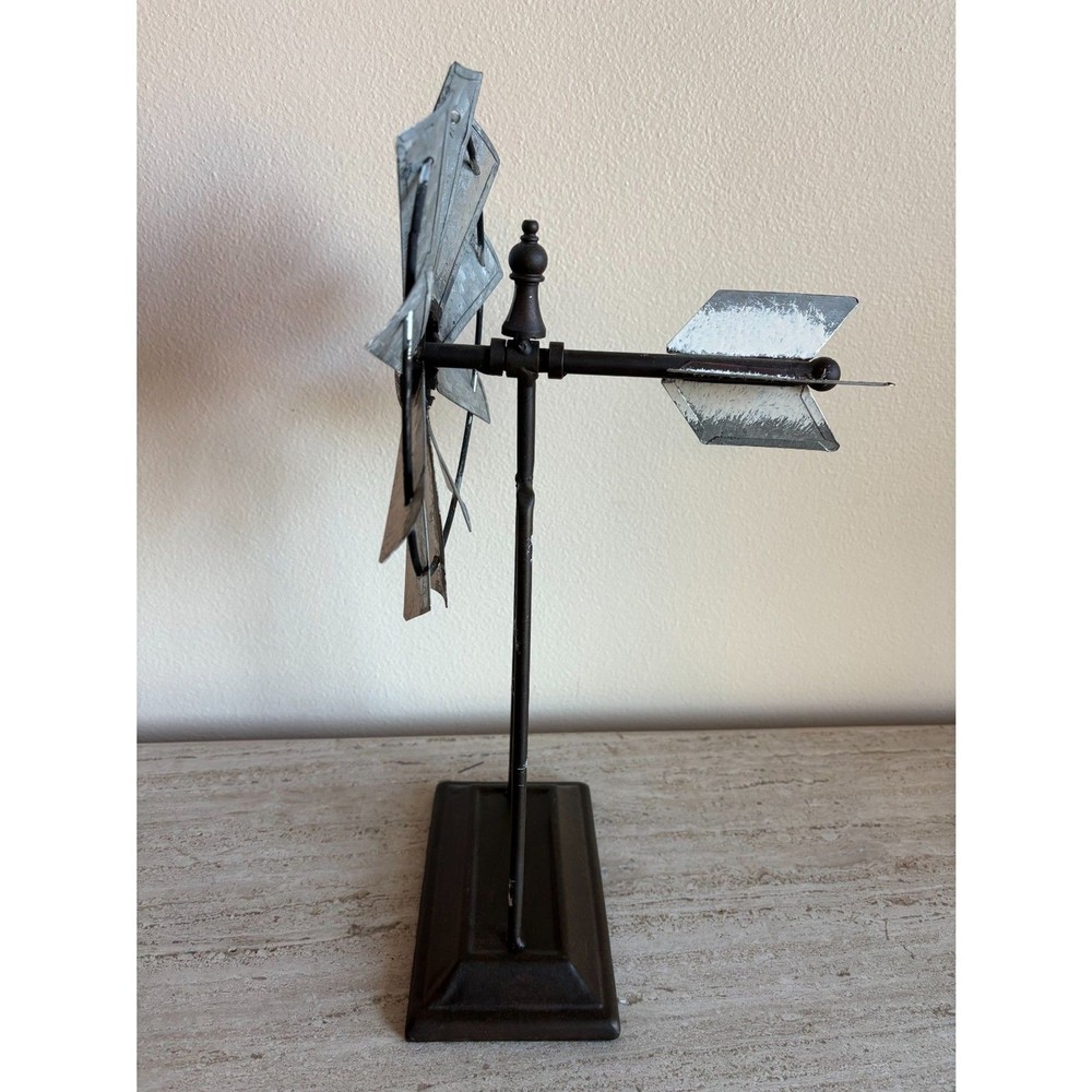 Farmhouse Tin Windmill Decor