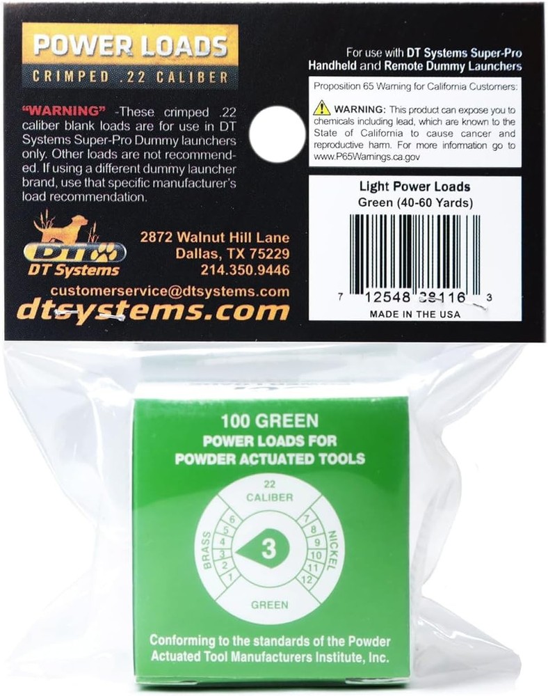 D.T. Systems Blank Powerloads Green