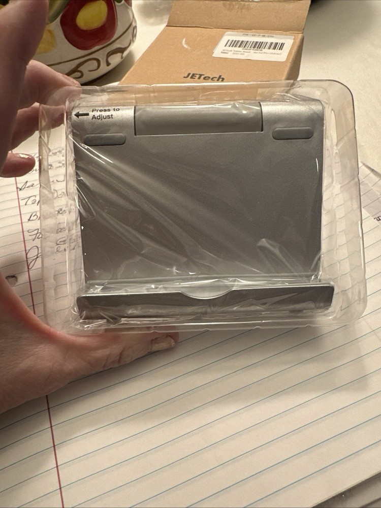 JETech Tablet Stand, Adjustable Portable Desktop Holder, Silver