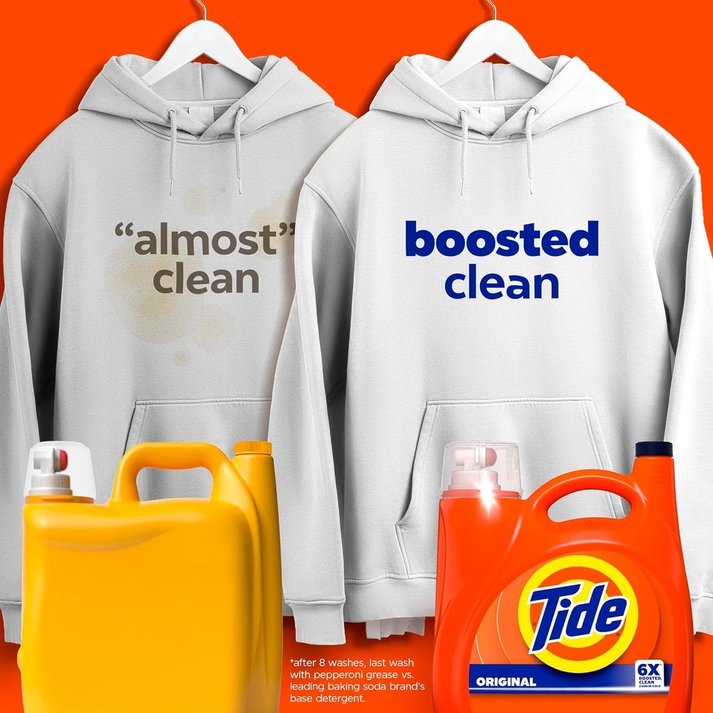 Liquid Laundry Detergent, Original Scent, 125 Fl Oz, 100 Loads, Boosted Clean Ev