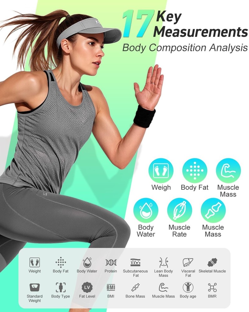 Bluetooth Smart Scale for Body Weight, 400lb Capacity