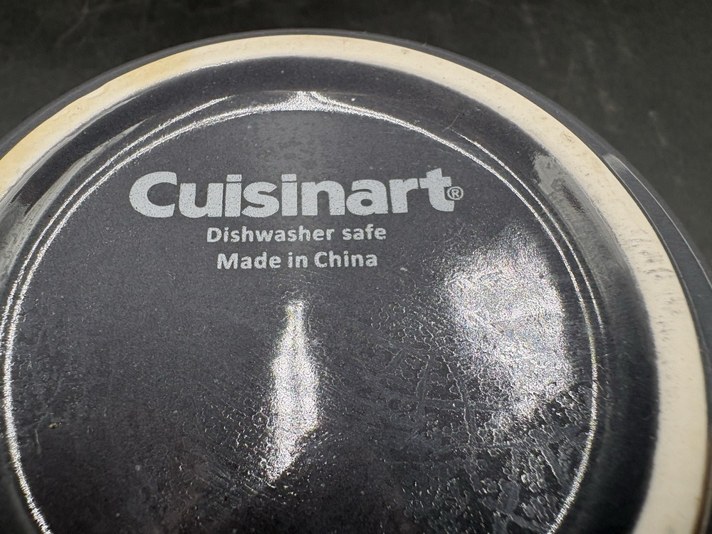 Salt & Pepper Container Cellars Jar Bamboo Lid Cuisinart Ceramic Gray EUC