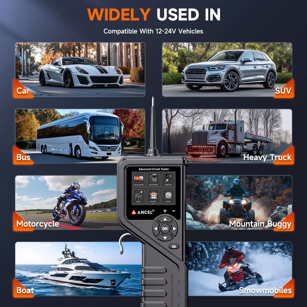 Car Circuit Probe Tester Kit Component Activation & Injector Electrical Tester