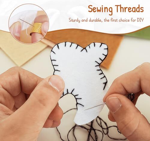2PCS Thread for Sewing, 1000Yard White Sewing Thread, All Purpose Sewing