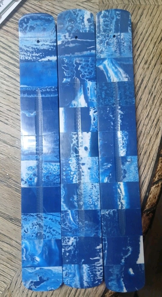 3 Wooden Incense Ash Catcher, Blue