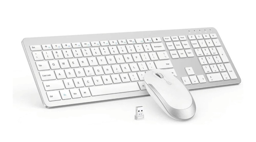 Computer Keyboard and Mouse Combo -  Slim Thin Wireless Keyboard