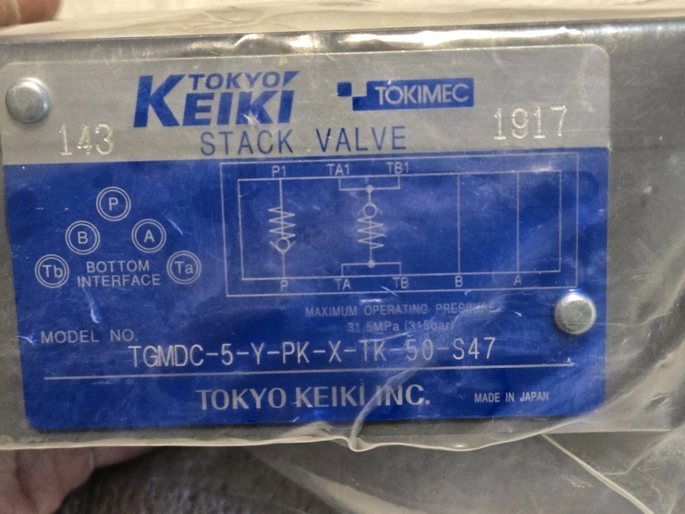 Tokimec TGMDC-5-Y-PK-X-TK-50-S47 Stack Valve